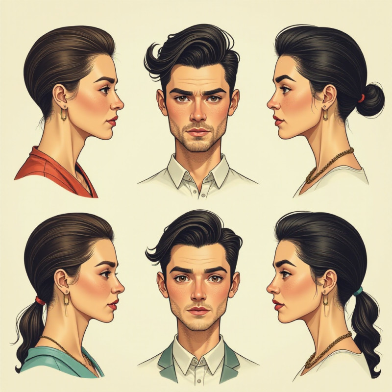 Illustration of hairstyles and what they say about personality.
